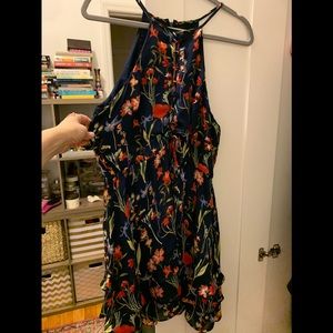 Parker silk floral print dress NWT